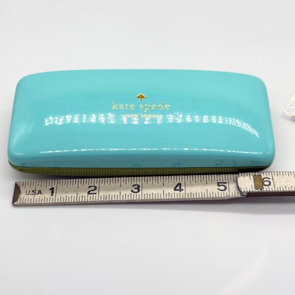Kate Spade New York Small Eyeglasses Case Only Green Cleaning Cloth - Picture 5 of 5